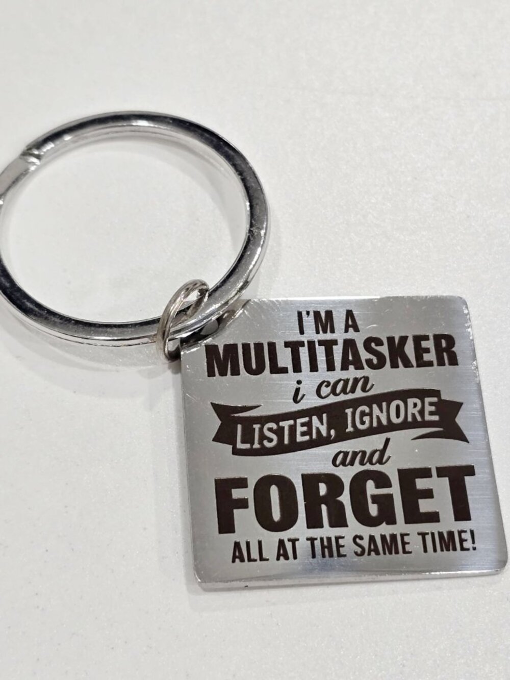 Artisan Multitasker Sarcastic Joke Stainless Steel Metal Keyring Keychain New